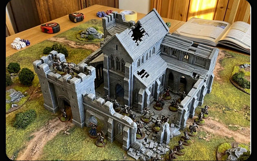 Unpainted ruined cathedral - unpainted,