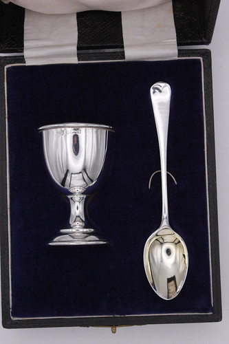 Antique sterling silver - silver, egg