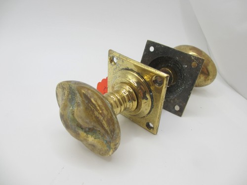 Victorian brass door knobs - door,