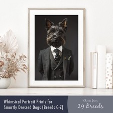 Smartly Dressed Dog Portrait