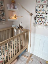 Gorgeous BABY COT MOBILE STAND - freestanding wooden - mobile not included