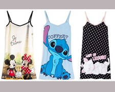 LADIES DISNEY NIGHTDRESS NIGHTIE NIGHTSHIRT LOUNGE WOMENS LILO CHARACTER 8-22