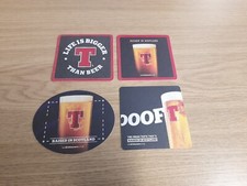 4 x Different Tennents Lager Beermats/Coasters - New