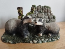 The Leonardo Collection Countryside Friends 1998 Figurine Badgers