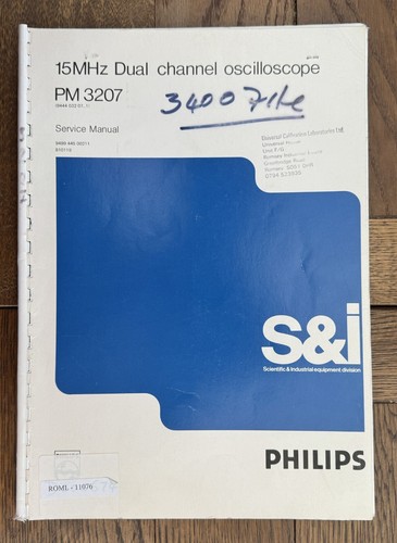 Philips pm3207 oscilloscope - pm3207,