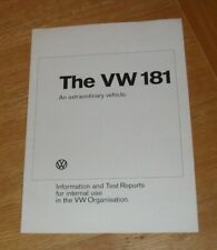 Volkswagen VW 181 Internal Information Brochure 1975 