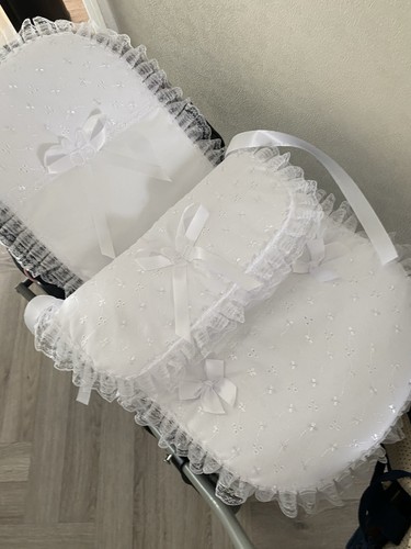 Dolls white small pram set - dolls,