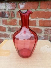Stunning Victorian Cranberry Glass Small Vase