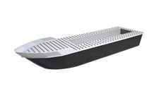 LEGO Patrol Boat - Stud size 41 x 12 - Black Hull & Light Bluish Gray Top - New