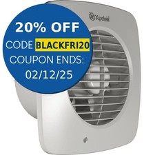 Xpelair Simply Silent DX150TS 150mm Square Extractor Fan with Timer 2 Speed IPX4