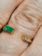 9K Gold Columbian Emerald and