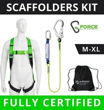 G Force Scaffolders Shock Absorbing Height Safety Fall Arrest Harness Kit M-XL