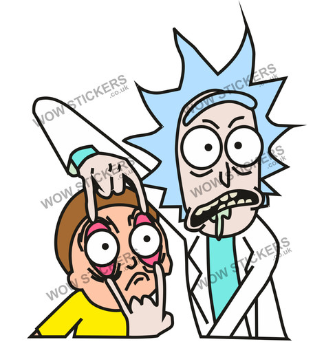 Rick morty character sticker - &,