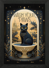 Art Deco Bathroom Art Framed