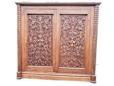 Solid oak 4 sides hand carved