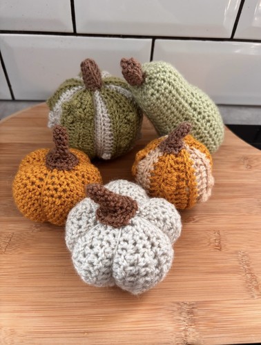 Handmade crochet pumpkins - crochet,
