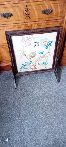 Vintage hand embroidered fire