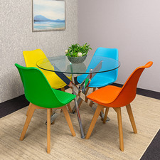Round Glass Dining Table Set