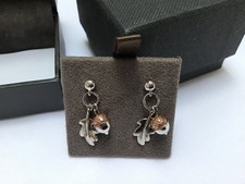Vintage 2016 Clogau Welsh Gold Royal Oak Leaf Acorn Drop Earrings 
