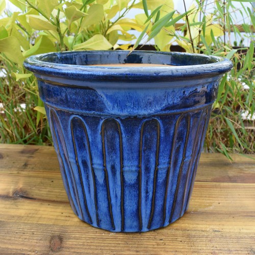 Plant pot ceramic - 30cm, dark