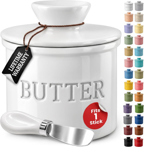 Butter crock with lid - with,