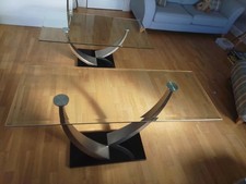 DFS Italian Glass Console table  and matching  DFS Glass Coffee table