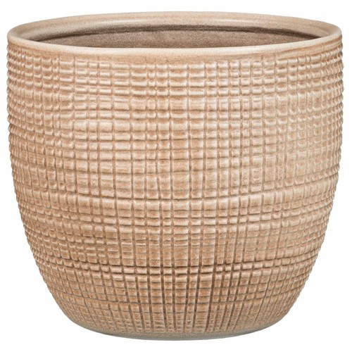 Textured ceramic planter - textured,
