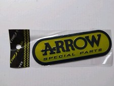 Arrow Exhausts sticker 3D Exhaust Heat  Resistant Aluminium Decal 135x45 Yellow 