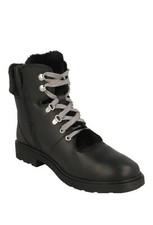 Junior Girls Clarks Faux Fur Detailed Ankle Boots 'Astrol Hiker K' 3 F / 35.5