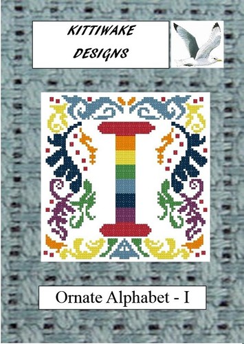 Ornate alphabet i cross - -,