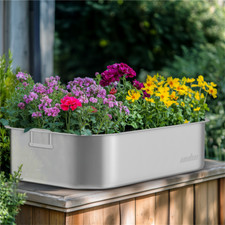 Wisfor 3PCS Stainless Steel Succulent Planter Box Raised Garden Bed Window Herbs