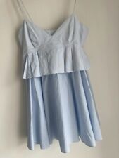 Blue & white striped Zara