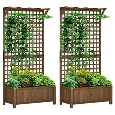 Outsunny 2 Pcs Wood Planter