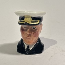 Staffordshire Fine Ceramics Hand Painted War Heroes Mountbatten 4.5cm Toby Jug