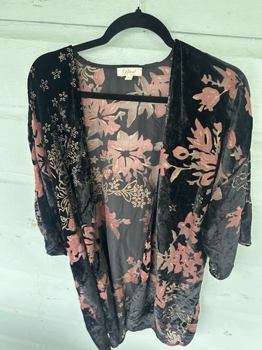 Ritual velvet floral kimono - ritual,