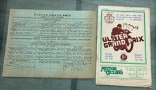 Very Rare 1938 Ulster Grand Prix Motorcycle Racing Programme & Results Sheet