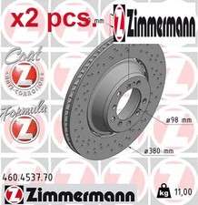 X2 PCS REAR BRAKE DISC SET LEFT & RIGHT 460.4537.70 ZIMMERMANN I