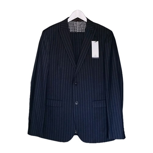 Men next navy blue pinstripe - next,
