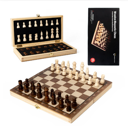 Large chess wooden - large, folding