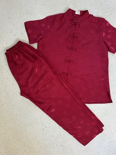 Oriental silk pyjama set - oriental,