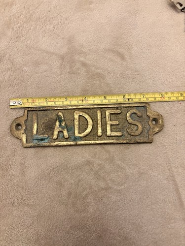 Vintage brass ladies toilet - vintage,