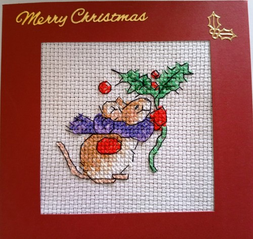 Christmas card completed cross - completed,
