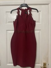 Lipsy Bodycon Dress Size 10. Lace Halter Neck.