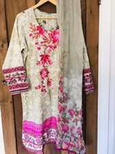 X LARGE AL-KARAM LAWN Pakistani Designer Full SUIT PINK Summer Ladies Casual EID