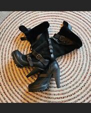 Dune Womens Black Buckle And Strap Boots