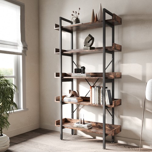Rustic wood bookcase bookshelf - rustic,