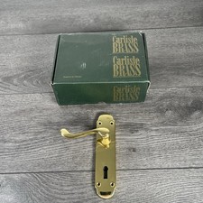 Carlisle Brass Polished Brass Oakley Lever Latch Door Handles DL168 170 x 42mm