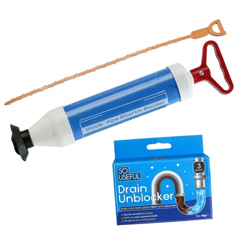 3pc drain unblocking tools set - drain,