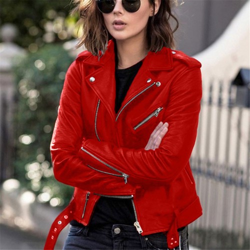 Women biker jacket - women's, slim