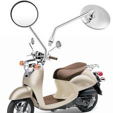 2x Chrome Round Motorcycle